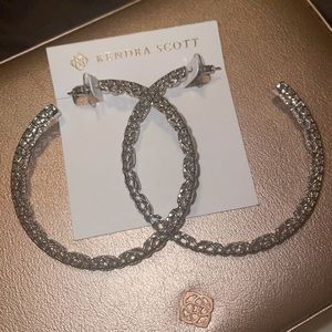 Kendra Scott Silver Maggie Hoops